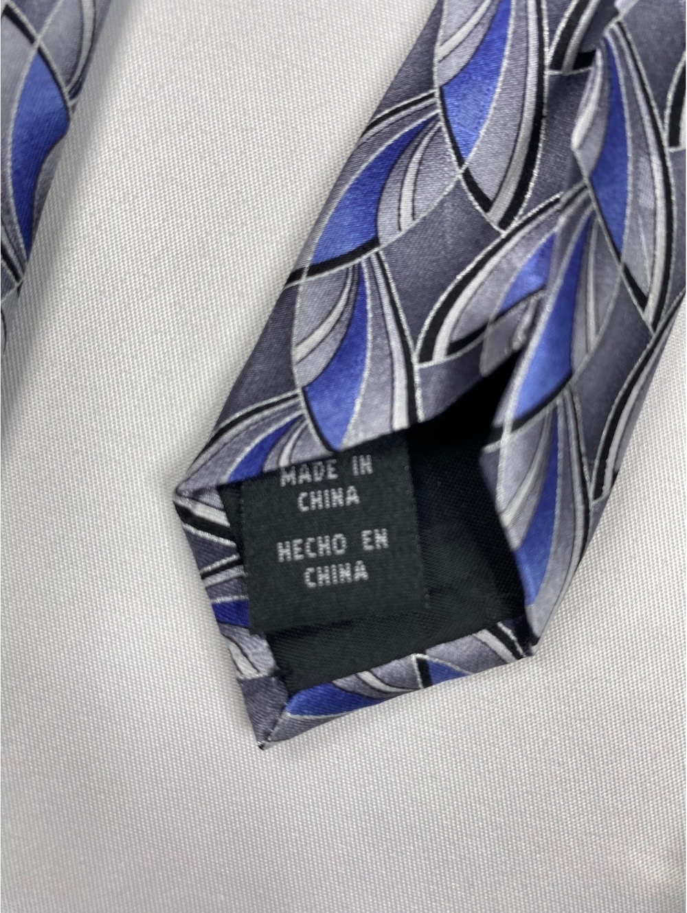 Arrow Men's Silk Tie Blue Gray Abstract Pattern Classic Business Formal Neckwear